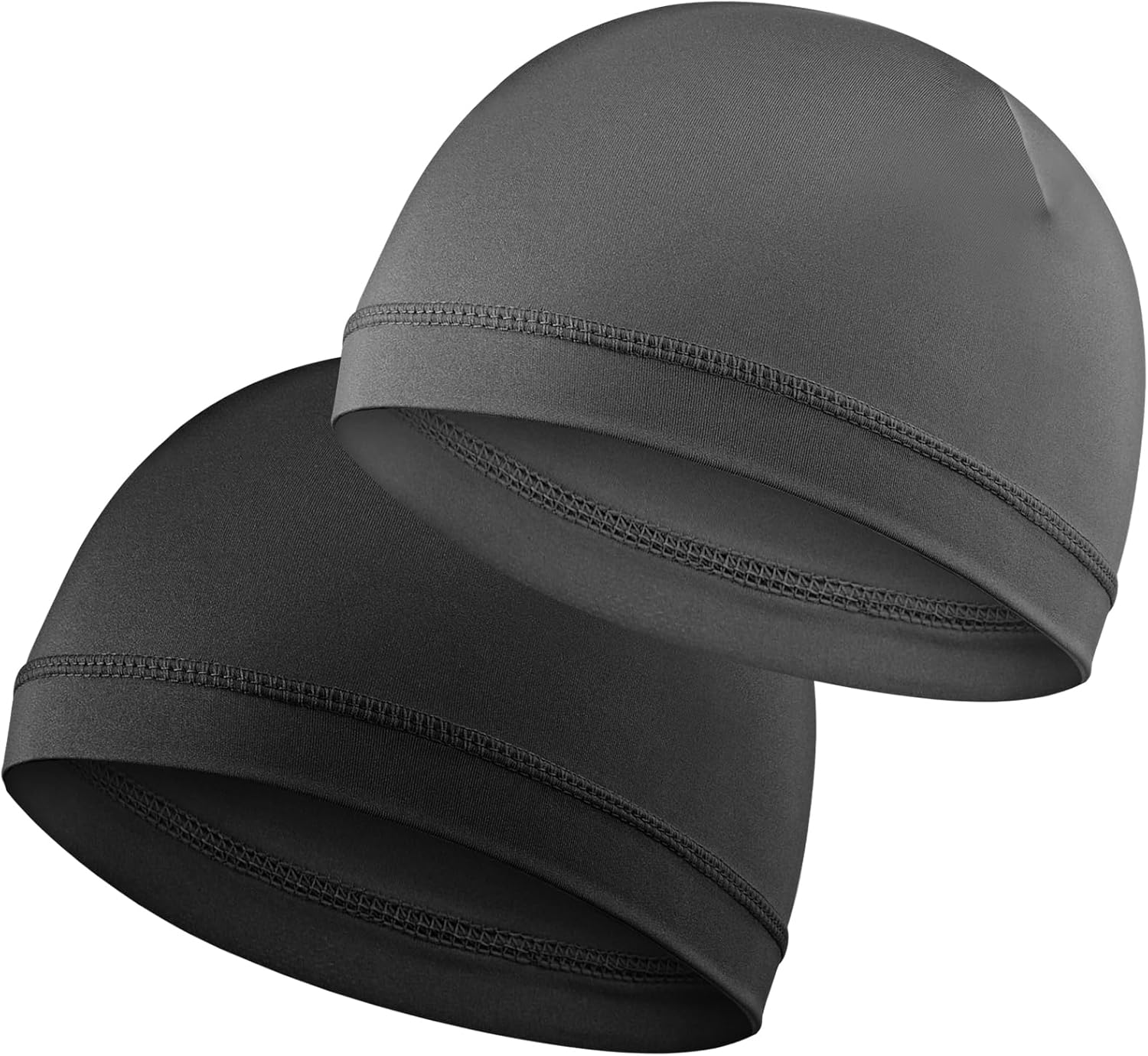 2 Pcs Men's Skull Cap Beanie – Breathable Sleep & Sweat Headwear  
