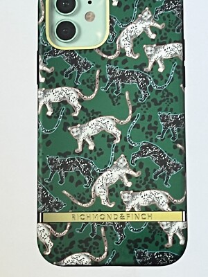NEW Richmond Finch Green Leopard iPhone 12/12 Pro Phone Cover