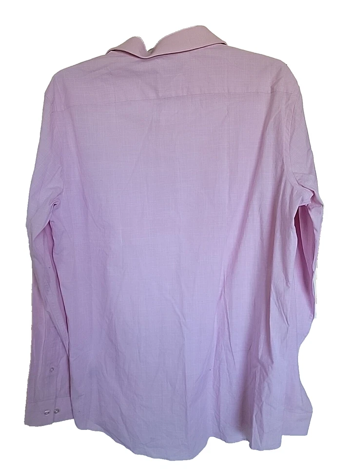 Camisa informal de vestir rosa APT.9 Premier Flex calce ajustado para hombre 17 1/2 36/37 nueva Foto 3 de 3