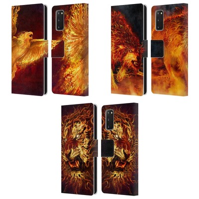 OFFICIAL TOM WOOD FIRE CREATURES LEATHER BOOK WALLET CASE FOR SAMSUNG PHONES 1