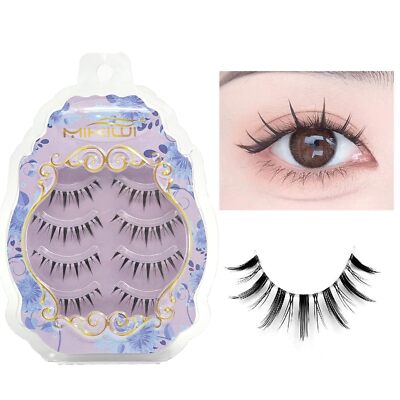 Manga Lashes, Clear Band Anime Lashes 4 Pack, Spiky Anime False Eyelashes