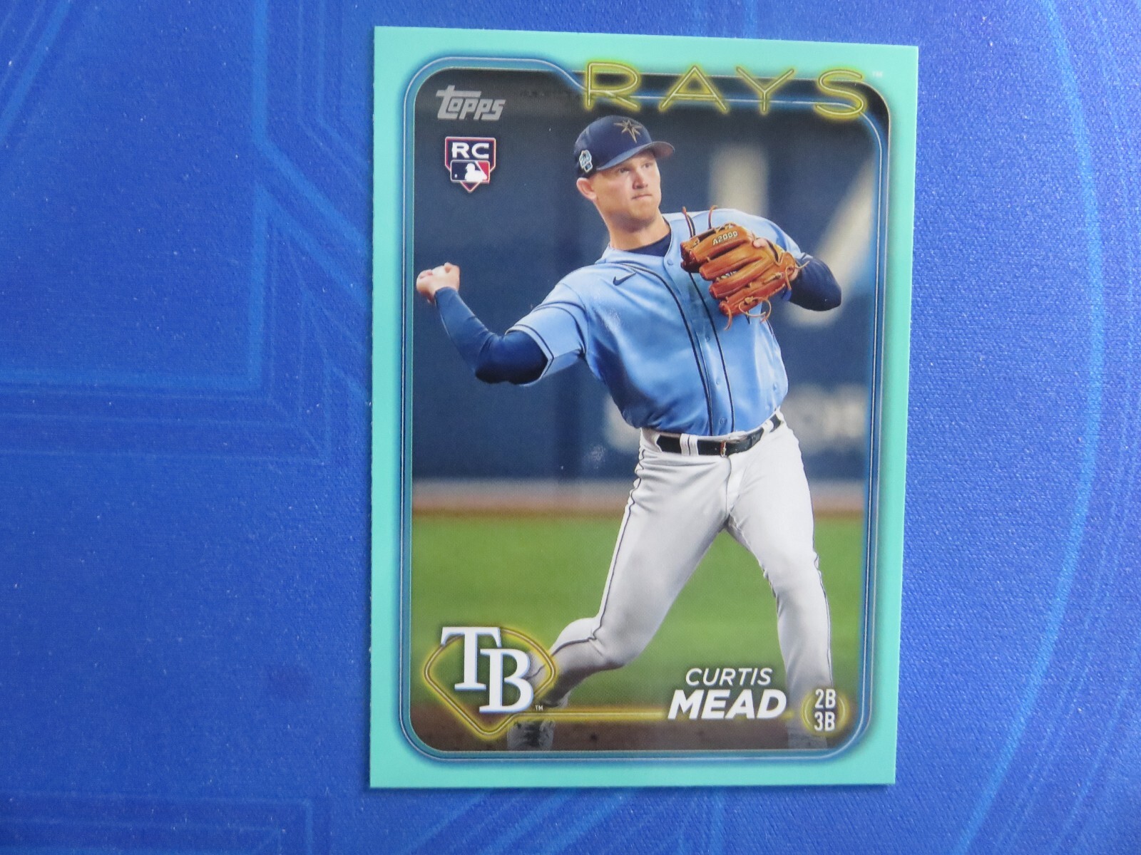 2024 Topps Series 1 CURTIS MEAD AQUA Fanatics Only Parallel Rays RC #82