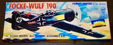 AURORA KIT NO. 30A-69 FAMOUS FIGHTERS FOCKE-WULF FW-19 MODEL KIT RARE 1955