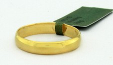 HALF ROUND BAND RING 14K YELLOW GOLD  New With Tag  Size 6.25