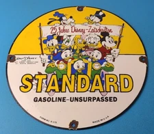 Vintage Standard Gasoline Sign - Gas Oil Pump Plate Porcelain Sign