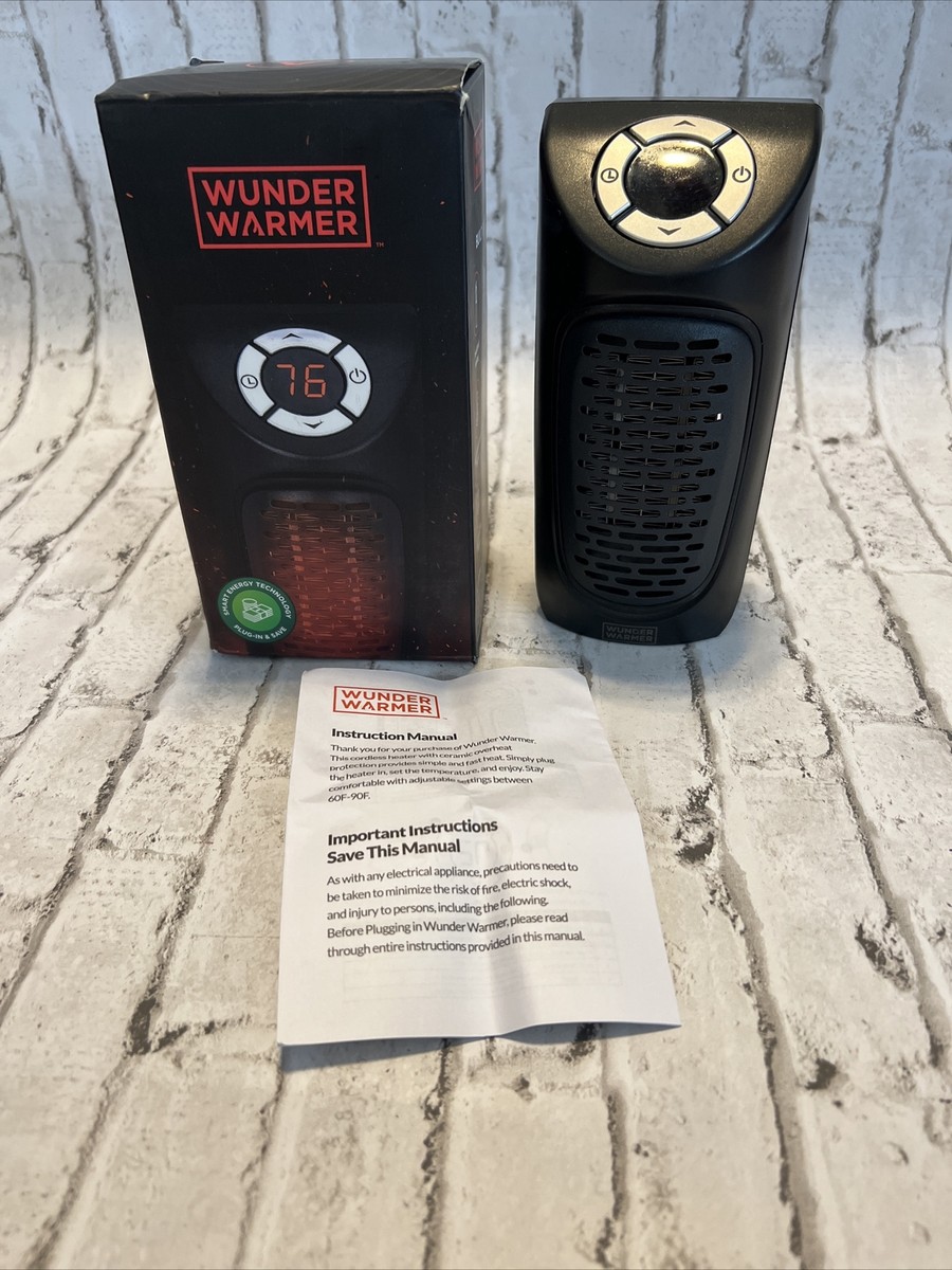 Wunder Warmer 350W Ceramic Space Heater w/ Adjustable Thermostat Tested |  eBay