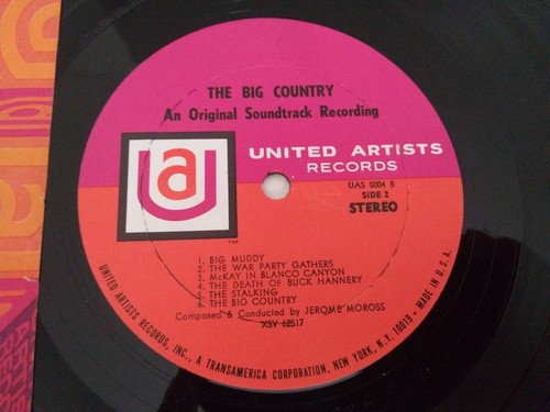 Jerome Moross – The Big Country (Movie Soundtrack) VG++ 1960's Reissue LP Record - Picture 4 of 4