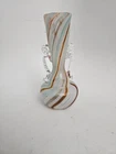 Vtg Murano Venetian Ribbon Glass Vase 5 1/2" x 2 1/4"