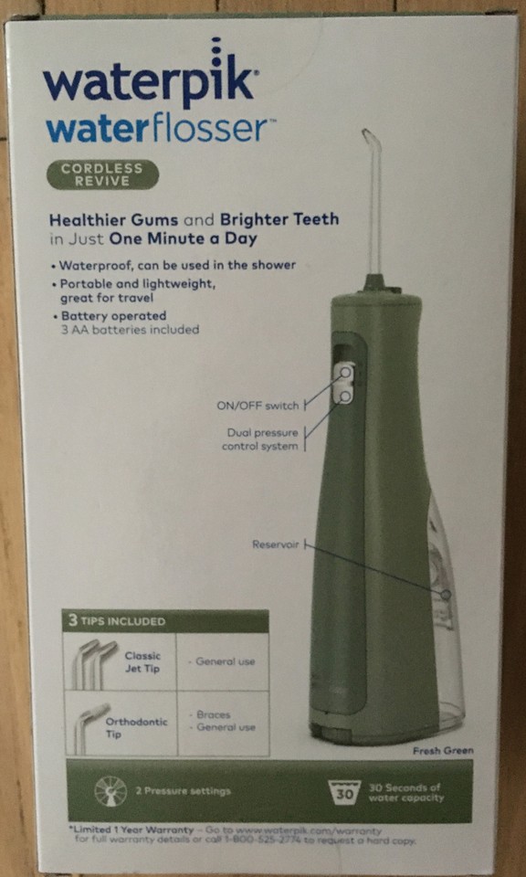 Waterpik Cordless Revive Portable Battery Operated Water Flosser