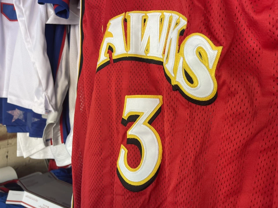 Camiseta cosida vintage de los Atlanta Hawks #3 Abdur-Rahim talla 58 - nueva sin etiquetas Foto 4 de 4