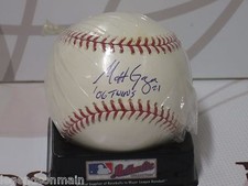 Matt Garza Milwaukee Brewers Twins Signed OMLB Baseball LOM COA (BSB252)
