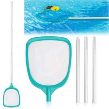 Heavy Duty Pool Skimmer Leaf Rake Net Cleaning Swimming Pool Fine Mesh Netting