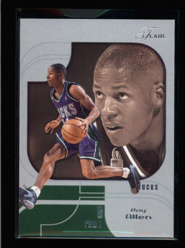 RAY ALLEN 2002/03 FLEER FLAIR #45 ROW ONE PARALLEL #016/150 BA1279