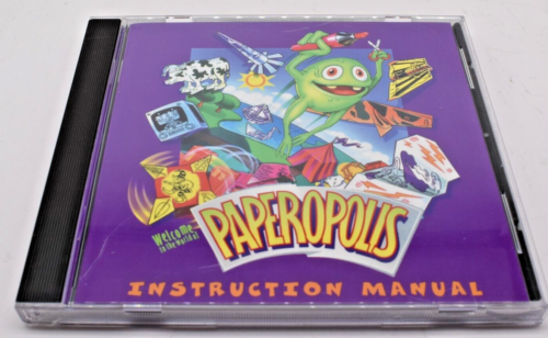 VINTAGE Virgin Sound Paperopolis PC CD-Rom Game 1995 Windows Paper Folding - Picture 1 of 3