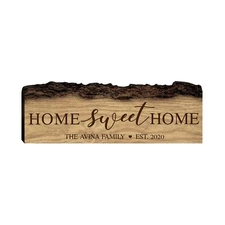 Custom Modern Barky Wall Plaque Home & Family Decor 16x6 