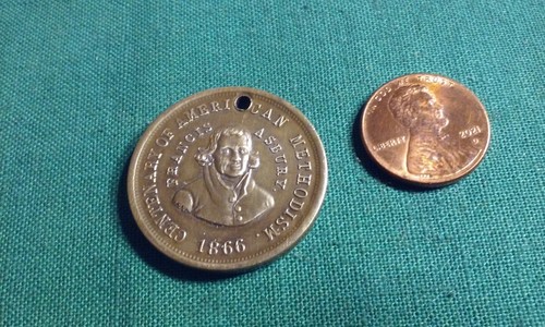 1866 CENTENARIO DEL METODISMO AMERICANO MEDAGLIA BRONZO BAMBINI Francis Asbury - Foto 3 di 4
