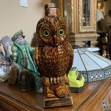 Vintage 1968 Double Springs Eric Olsen Owl Decanter 11” -Empty Free Shipping Z1