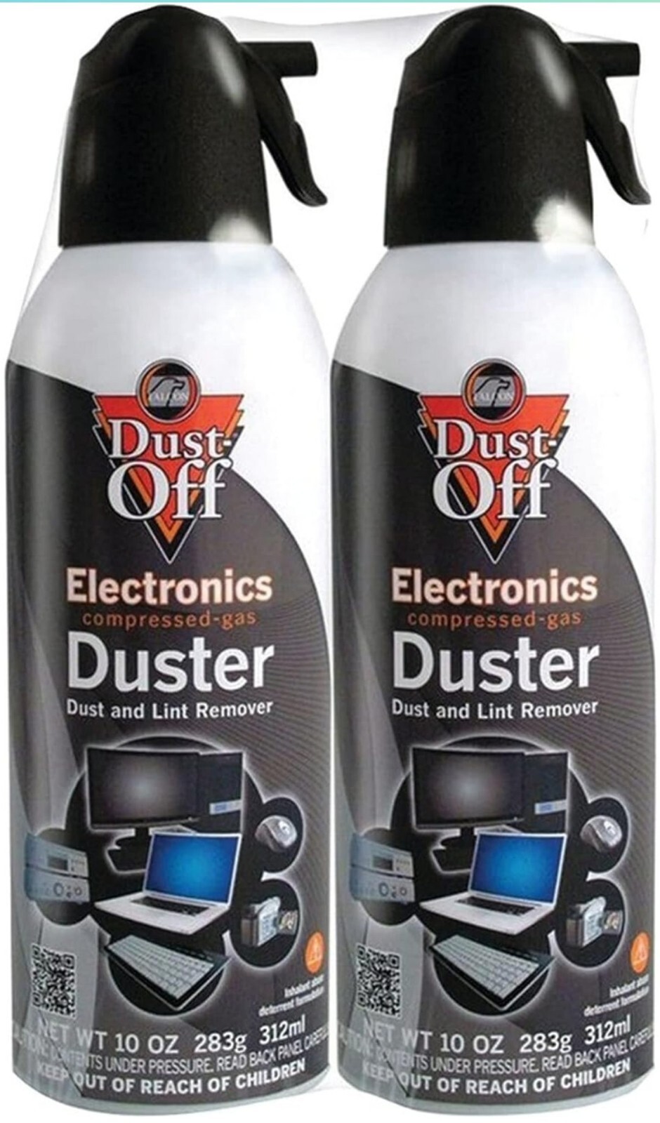 Dust Off Dust Disposable Pack Of 2 Compressed Gas Air Duster