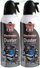 Dust Off Dust Disposable Pack Of 2 Compressed Gas Air Duster Cleaner 10 oz