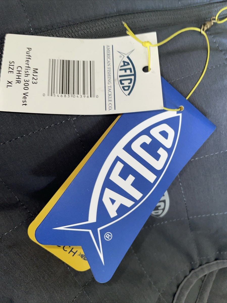 NEW AFTCO Puffer Fish 300 Water Resist Gray Lightly Quilted