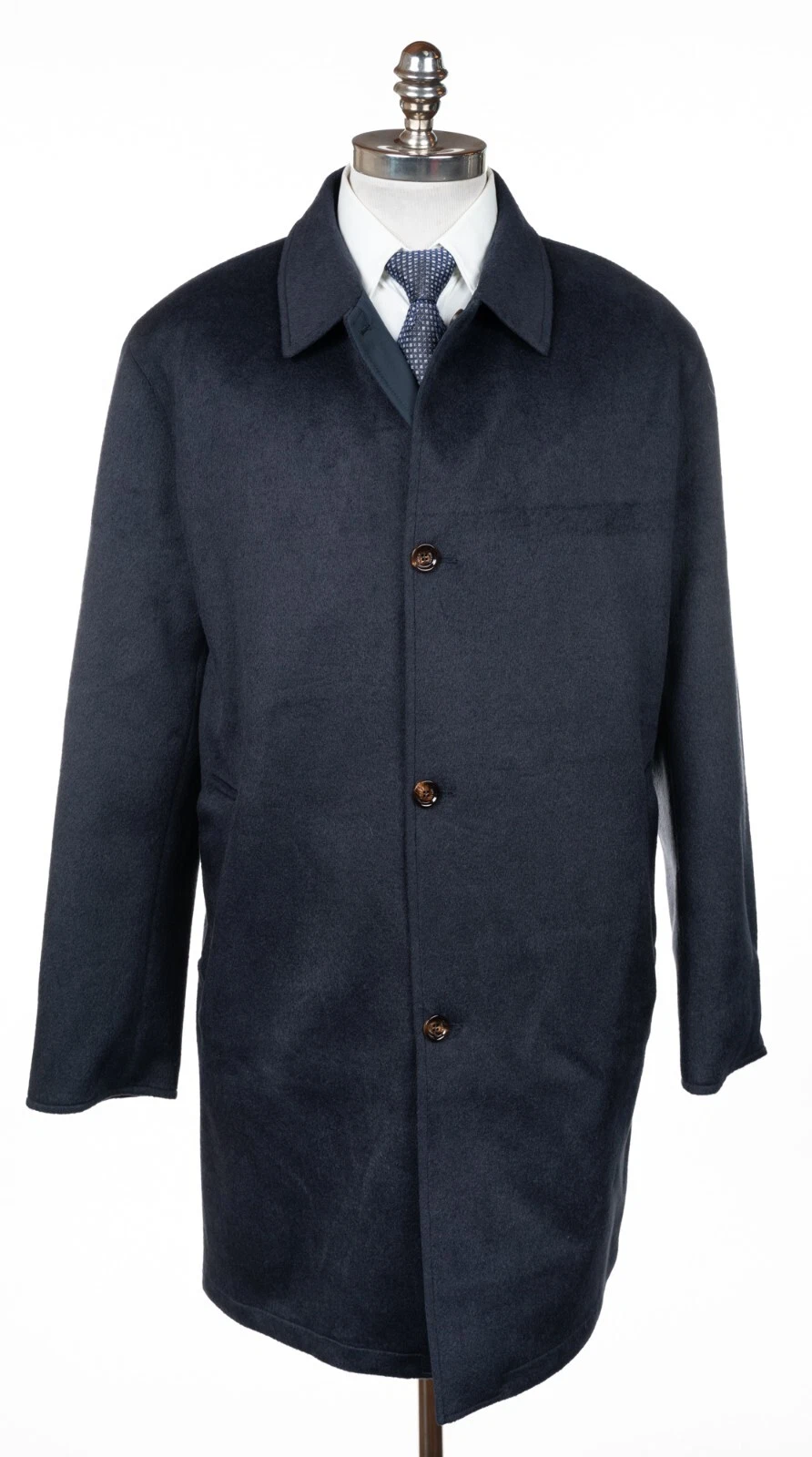 KIRED Navy Reversible Overcoat All Seasons Wool Regular Fit Jacket 48 (EU 58) image 3