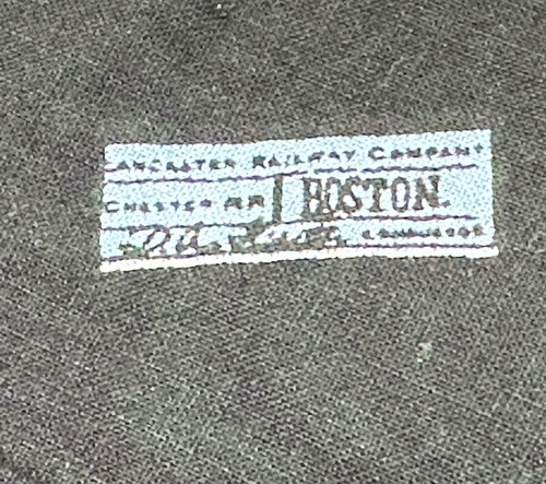 Vtg Wamsutta L&N Coal Train Track Tickets Black 4 Pillow Fabric Panel Quilting - Picture 12 of 12