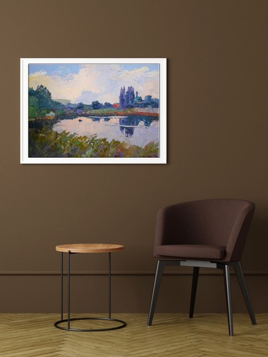Oil Painting River Bed Serdyuk B. Unframed Original Home Decor Canvas nSerb800 - 第 3/9 張圖片