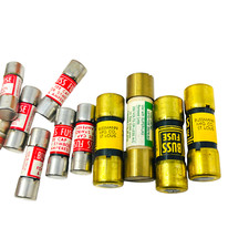 15 pcs Assorted Fixed Fuses, Limitron Bussmann Littelfuse and Fusetron