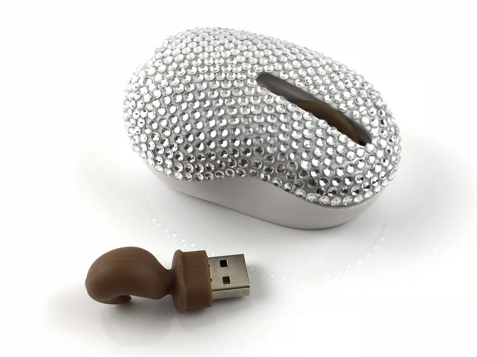 blingustyle Animal squirrel design Crystal Optical 2.4GHz-Wireless PC Mouse  - Image 3 of 4