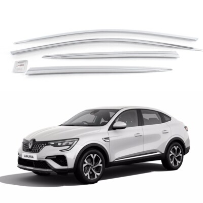 Chrome Side Window Visors Weather Shileds for 2024 2025 Renault ARKANA(XM3)