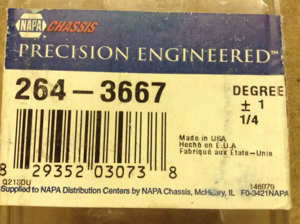 Комплект для выравнивания прогиба NAPA 264-3667 — подходит для 89–03 Ford 97–06 Hyundai 82–03 Mercury - Изображение 2 из 4