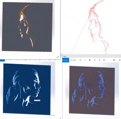 18 File DXF CNC g-code Industrial Laser Cut WOMAN'S FACE