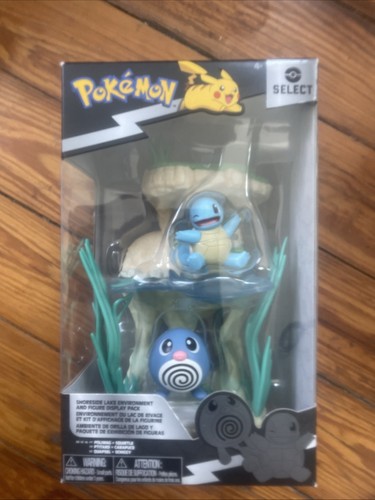 NEW! Pokémon Select Shoreside Lake Environment Pack Squirtle Poliwag Figure Set