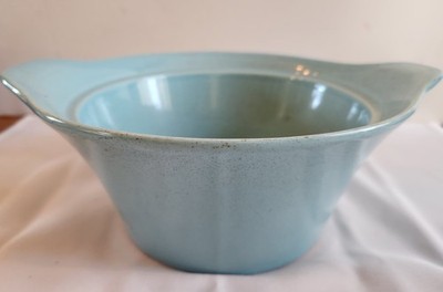 SALE $18.00-1950-1960's ''Azurite'' Blue Glaze Ceramic Casserole Dish