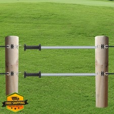 4 Set Electric Fence Gate Kit - Retractable Spring Handles 16ft