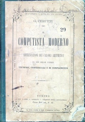IL COMPUTISTA MODERN CERUTTI G. TYPOGRAFIA COLLEGE HANDWERKER 0000 \