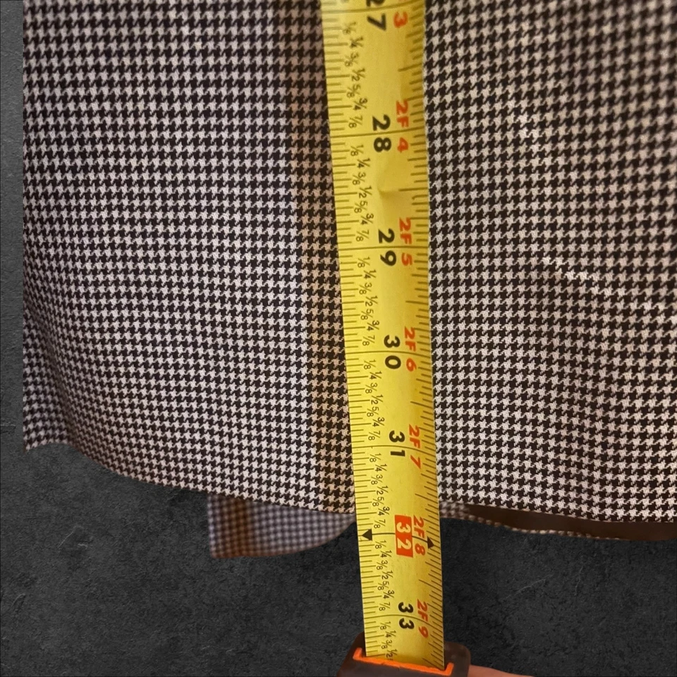 Blazer de pata de gallo 100 % lana Tom James 42R para hombre + conjunto de pantalones de vestir 33R 100 % seda Foto 2 de 4