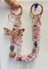 Beaded Keychain, Phone Charm, Bag Charm, Purse Charm, Bag Clip