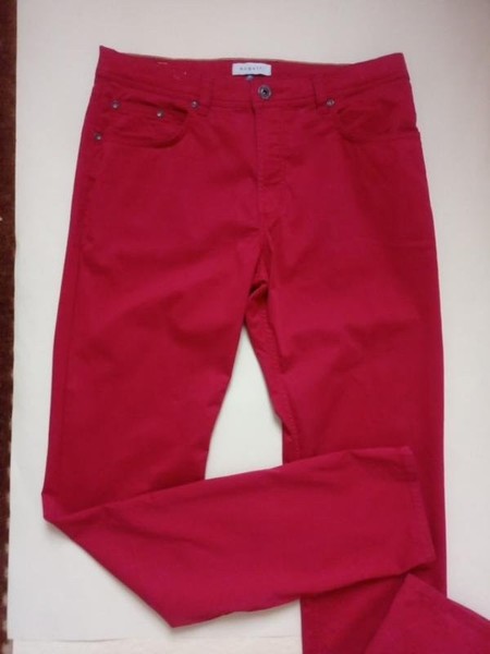 Women Bugatti Trousers Red Cotton 40 / L / 48