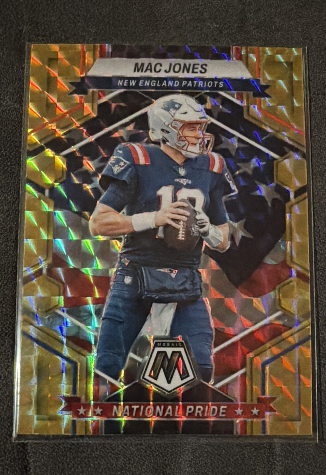 2023 Panini Mosaic - National Pride Mac Jones #261 Gold Mosaic Prizm /10