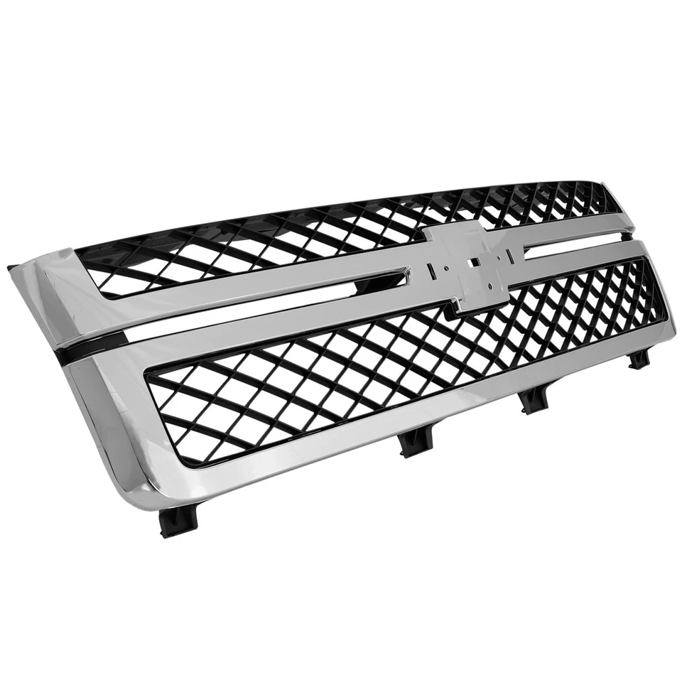 Grille Assembly For 2011-14 Silverado 2500 HD Silverado 3500 HD Black and Chrome - Image 3 of 4