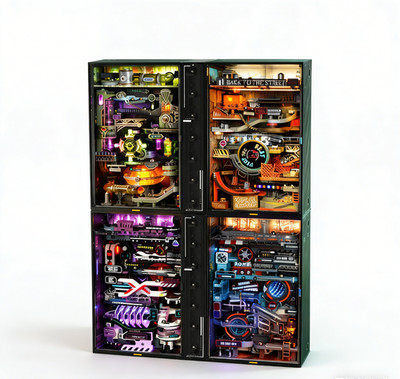 ROKR Parallel World Box Cyberpunk Steampunk Building Toy 3D Puzzle Mann Geschenk