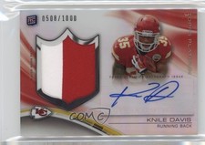 2013 Topps Platinum Rookie Refractor 508/1000 Knile Davis #ARP-KD Patch Auto 4f5