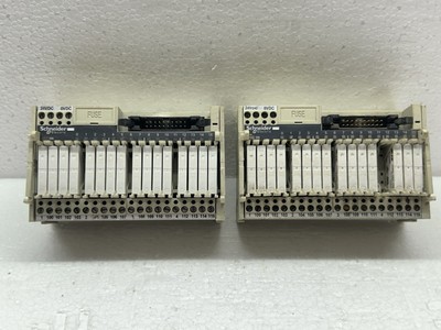 LOT OF 2 PCS  SCHNEIDER  ABE7-R16T111 SUB BASE MODULE UNIVERSAL 16 CHANNELS 5AMP