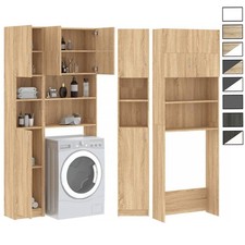 Waschmaschinenschrank Badschrank Waschturm Hochschrank Badmöbel Schrank Regal DE