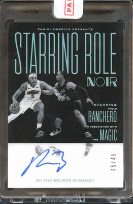 Paolo Banchero 2024-25 Noir Starring Role Auto Autograph 45/49 Orlando Magic