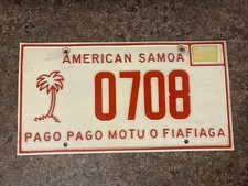 1975 American Samoa License Plate #708