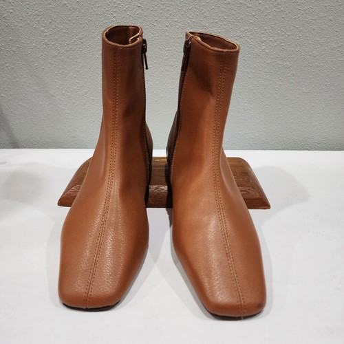 Linea Paolo Womens Ankle Rad Boots Square Toe Minimalist Flat Heel, Sz 4 1/2 M - 第 2/22 張圖片