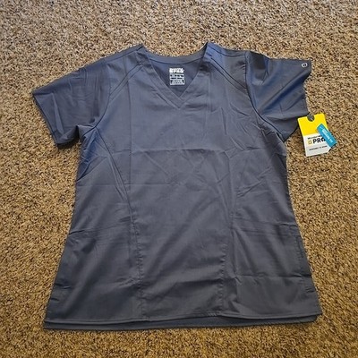 Wonder Wink Pewter Scrub Top Womens Modern Fit Large L Stretch New With Tags 