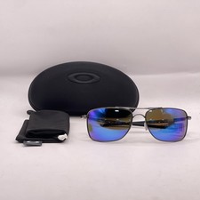 Oakley Mens Gauge 8 Large Polarized Prizm Mirror Sunglasses Grey/Blue